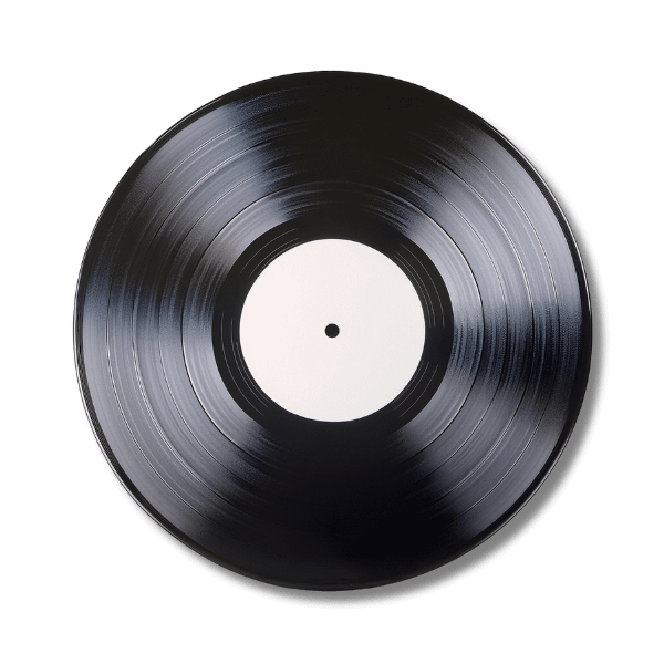 Black and white vinyl record